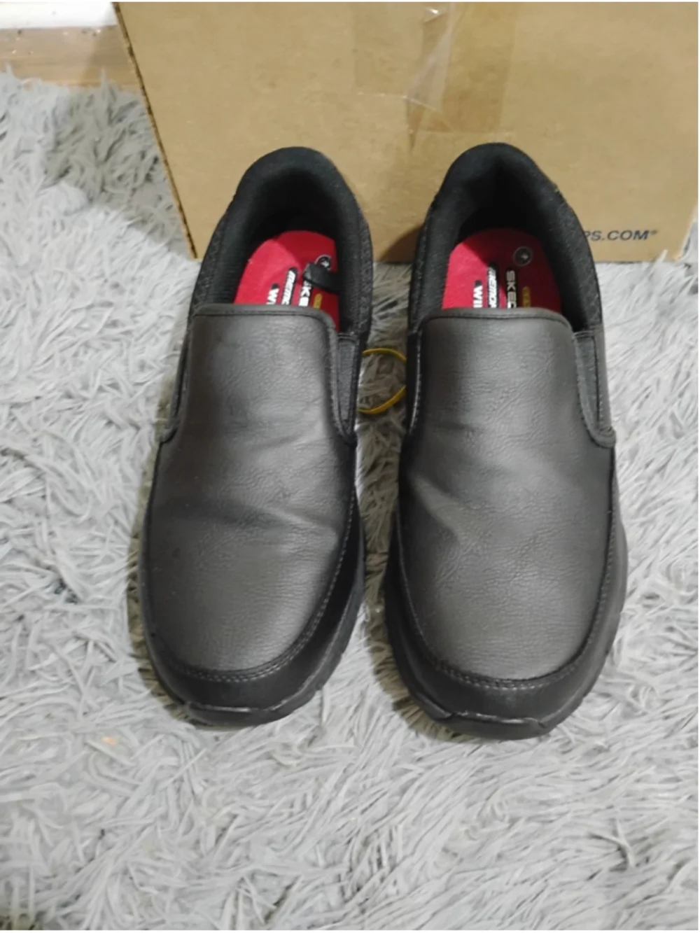 Skechers Nampa Groton Men Size 9.5 Slip Resistant Work Memory Foam Shoes 77157W